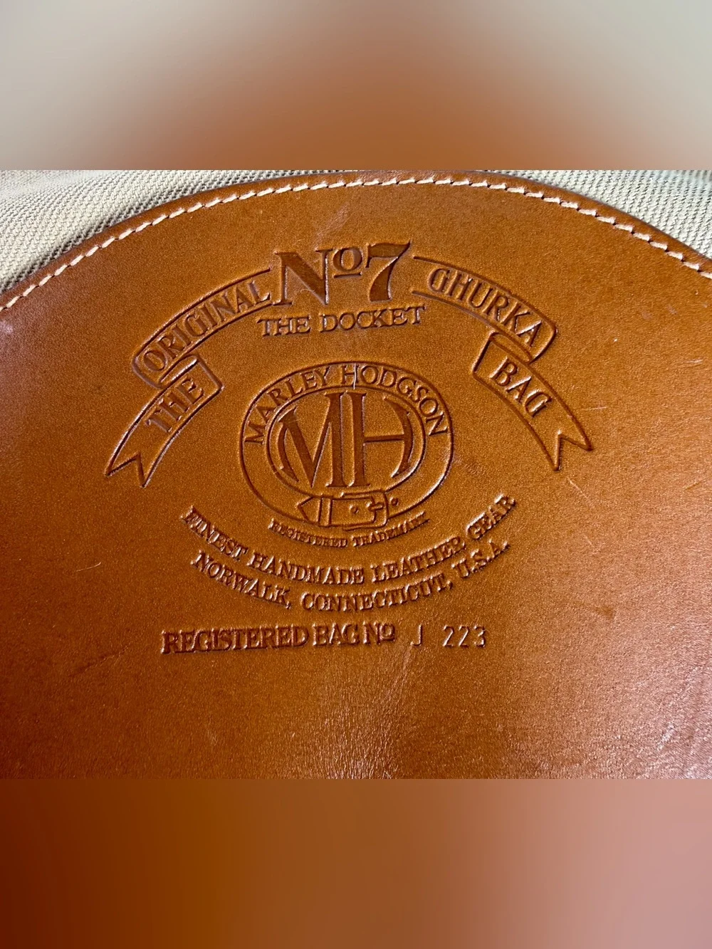 Ghurka Marley Hodgson Pit Briefcase No 7 The Docket 1991 Twill/Leather Excellent